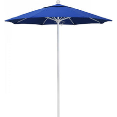 California Umbrella - Patio Umbrellas; Umbrella Diameter (Inch): 90 ; Height (Feet): 8.000 ; Fabric Color: Royal Blue ; Base Included: No ; Frame Material: Aluminum ; Frame Color: White - Exact Tool & Supply
