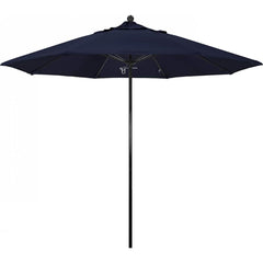 California Umbrella - Patio Umbrellas; Umbrella Diameter (Inch): 108 ; Height (Feet): 8.750 ; Fabric Color: Pacifica Navy ; Base Included: No ; Frame Material: Fiberglass-reinforced Nylon ; Frame Color: Black - Exact Tool & Supply