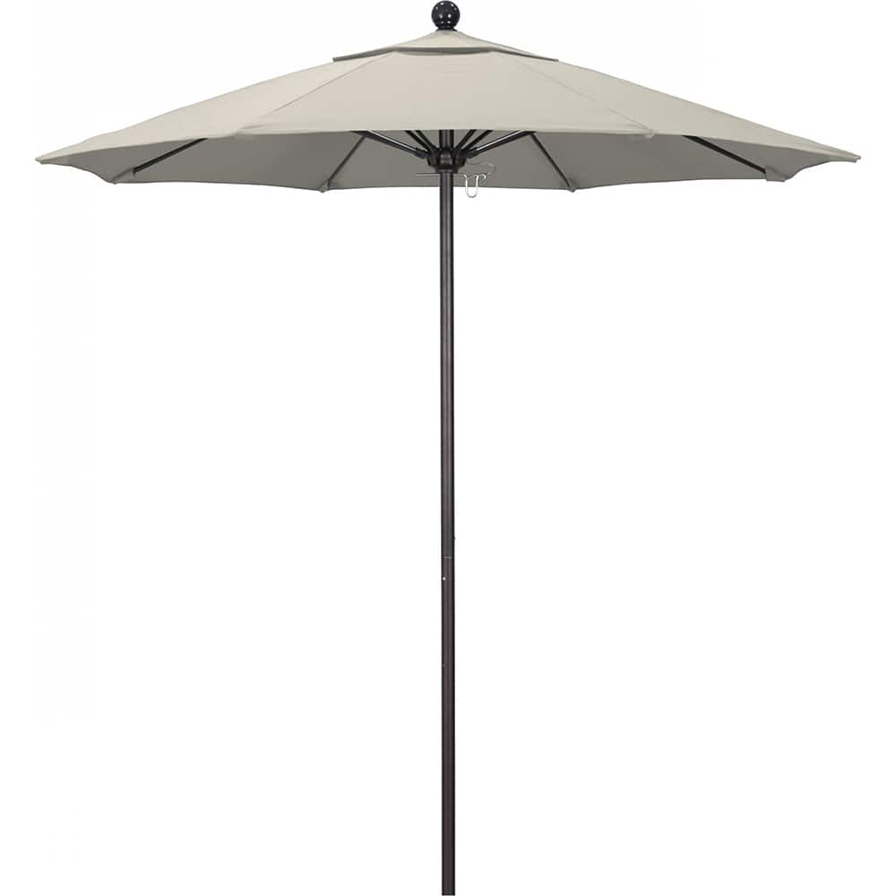 California Umbrella - Patio Umbrellas; Umbrella Diameter (Inch): 90 ; Height (Feet): 8.000 ; Fabric Color: Beige ; Base Included: No ; Frame Material: Aluminum ; Frame Color: Bronze - Exact Tool & Supply