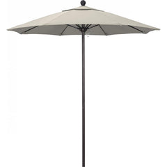California Umbrella - Patio Umbrellas; Umbrella Diameter (Inch): 90 ; Height (Feet): 8.000 ; Fabric Color: Beige ; Base Included: No ; Frame Material: Aluminum ; Frame Color: Bronze - Exact Tool & Supply