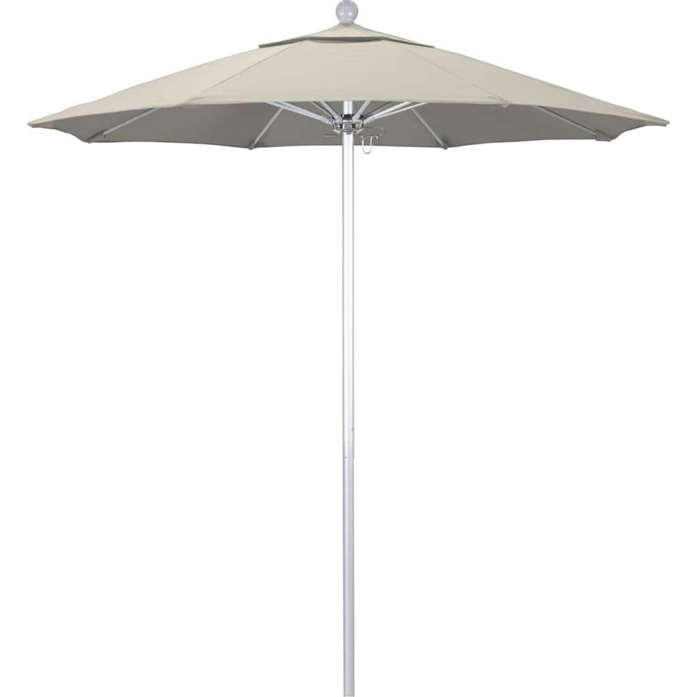 California Umbrella - Patio Umbrellas; Umbrella Diameter (Inch): 90 ; Height (Feet): 8.000 ; Fabric Color: Antique Beige ; Base Included: No ; Frame Material: Aluminum ; Frame Color: Silver - Exact Tool & Supply
