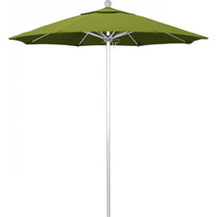 California Umbrella - Patio Umbrellas; Umbrella Diameter (Inch): 90 ; Height (Feet): 8.000 ; Fabric Color: Kiwi ; Base Included: No ; Frame Material: Aluminum ; Frame Color: Silver - Exact Tool & Supply