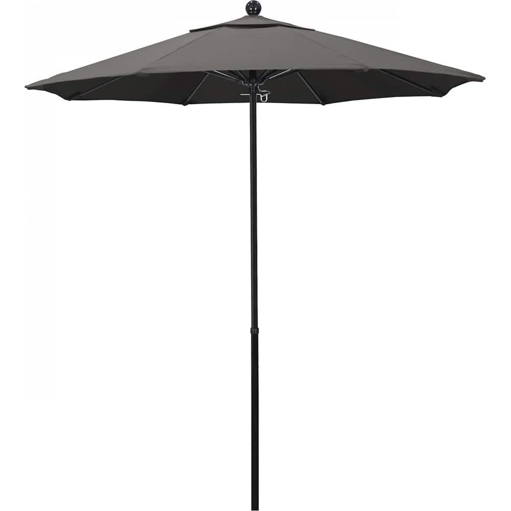 California Umbrella - Patio Umbrellas; Umbrella Diameter (Inch): 90 ; Height (Feet): 7.750 ; Fabric Color: Pacifica Taupe ; Base Included: No ; Frame Material: Aluminum ; Frame Color: Black - Exact Tool & Supply