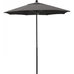 California Umbrella - Patio Umbrellas; Umbrella Diameter (Inch): 90 ; Height (Feet): 7.750 ; Fabric Color: Pacifica Taupe ; Base Included: No ; Frame Material: Aluminum ; Frame Color: Black - Exact Tool & Supply