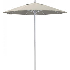 California Umbrella - Patio Umbrellas; Umbrella Diameter (Inch): 90 ; Height (Feet): 8.000 ; Fabric Color: Beige ; Base Included: No ; Frame Material: Aluminum ; Frame Color: White - Exact Tool & Supply