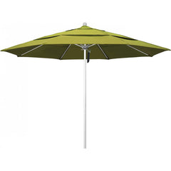 California Umbrella - Patio Umbrellas; Umbrella Diameter (Inch): 132 ; Height (Feet): 8.916 ; Fabric Color: Kiwi ; Base Included: No ; Frame Material: Aluminum ; Frame Color: Silver - Exact Tool & Supply
