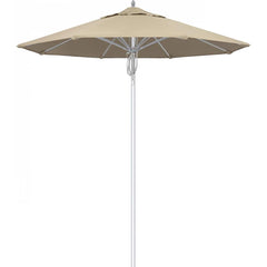California Umbrella - Patio Umbrellas; Umbrella Diameter (Inch): 90 ; Height (Feet): 8.666 ; Fabric Color: Antique Beige ; Base Included: No ; Frame Material: Aluminum ; Frame Color: Silver - Exact Tool & Supply