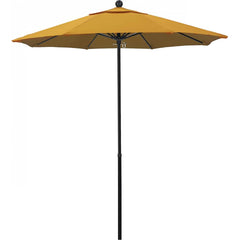 California Umbrella - Patio Umbrellas; Umbrella Diameter (Inch): 90 ; Height (Feet): 7.750 ; Fabric Color: Pacifica Yellow ; Base Included: No ; Frame Material: Fiberglass-reinforced Nylon ; Frame Color: Black - Exact Tool & Supply