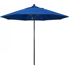 California Umbrella - Patio Umbrellas; Umbrella Diameter (Inch): 108 ; Height (Feet): 8.750 ; Fabric Color: Pacific Blue ; Base Included: No ; Frame Material: Fiberglass-reinforced Nylon ; Frame Color: Black - Exact Tool & Supply