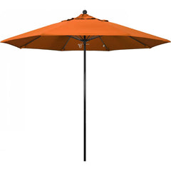 California Umbrella - Patio Umbrellas; Umbrella Diameter (Inch): 108 ; Height (Feet): 8.750 ; Fabric Color: Tuscan ; Base Included: No ; Frame Material: Fiberglass-reinforced Nylon ; Frame Color: Black - Exact Tool & Supply