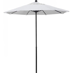California Umbrella - Patio Umbrellas; Umbrella Diameter (Inch): 90 ; Height (Feet): 7.750 ; Fabric Color: Natural ; Base Included: No ; Frame Material: Fiberglass-reinforced Nylon ; Frame Color: Black - Exact Tool & Supply