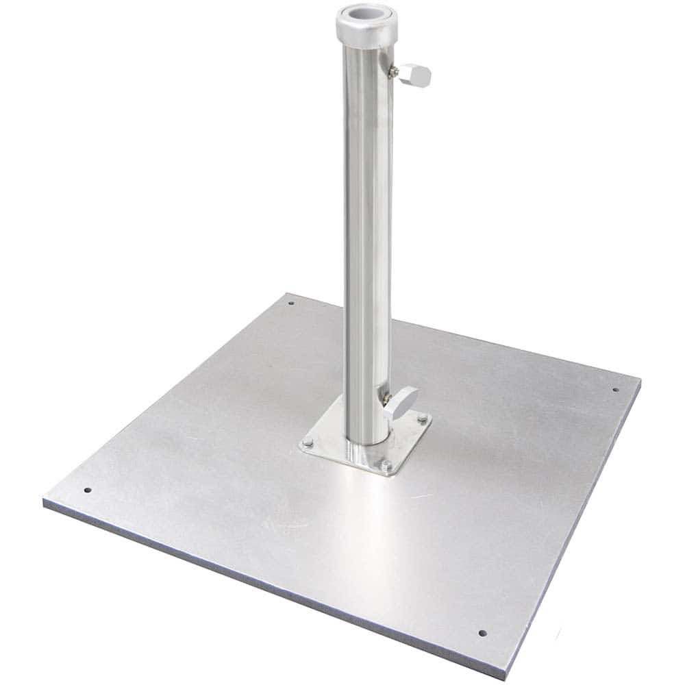 California Umbrella - Patio Furniture Parts & Accessories; Type: Galvanized Steel Plate ; Material: Steel/Polycarbonate ; Color/Finish: Silver ; Height (Inch): 24 ; Width (Decimal Inch): 23.6000 ; Length (Decimal Inch): 23.6000 - Exact Tool & Supply