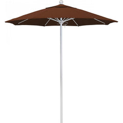 California Umbrella - Patio Umbrellas; Umbrella Diameter (Inch): 90 ; Height (Feet): 8.000 ; Fabric Color: Terracotta ; Base Included: No ; Frame Material: Aluminum ; Frame Color: White - Exact Tool & Supply
