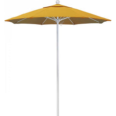 California Umbrella - Patio Umbrellas; Umbrella Diameter (Inch): 90 ; Height (Feet): 8.000 ; Fabric Color: Lemon ; Base Included: No ; Frame Material: Aluminum ; Frame Color: White - Exact Tool & Supply