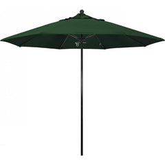 California Umbrella - Patio Umbrellas; Umbrella Diameter (Inch): 108 ; Height (Feet): 8.750 ; Fabric Color: Hunter Green ; Base Included: No ; Frame Material: Fiberglass-reinforced Nylon ; Frame Color: Black - Exact Tool & Supply