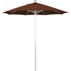 California Umbrella - Patio Umbrellas; Umbrella Diameter (Inch): 90 ; Height (Feet): 8.000 ; Fabric Color: Terracotta ; Base Included: No ; Frame Material: Aluminum ; Frame Color: Silver - Exact Tool & Supply
