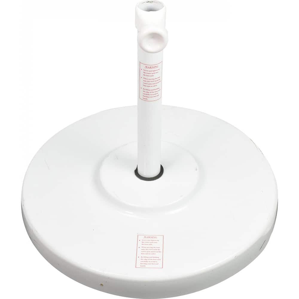 California Umbrella - Patio Furniture Parts & Accessories; Type: Umbrella Base ; Material: Steel/Polycarbonate ; Color/Finish: White - Exact Tool & Supply