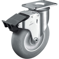 Linco - Standard Casters; Mount: Top Plate ; Style: Swivel ; Wheel Diameter: 3-1/2 (Inch); Wheel Width: 1-1/4 (Inch); Overall Height (Inch): 4-11/16 ; Load Capacity (Lb.): 250.000 - Exact Tool & Supply