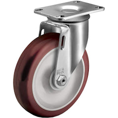 Linco - Standard Casters; Mount: Top Plate ; Style: Swivel ; Wheel Diameter: 3-1/2 (Inch); Wheel Width: 1-1/4 (Inch); Overall Height (Inch): 4-11/16 ; Load Capacity (Lb.): 250.000 - Exact Tool & Supply