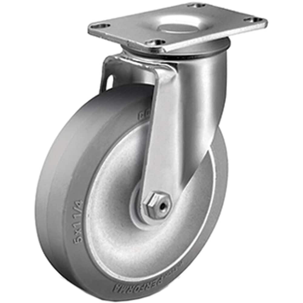 Linco - Standard Casters; Mount: Top Plate ; Style: Swivel ; Wheel Diameter: 3-1/2 (Inch); Wheel Width: 1-1/4 (Inch); Overall Height (Inch): 4-11/16 ; Load Capacity (Lb.): 250.000 - Exact Tool & Supply