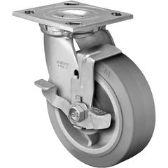 Linco - Standard Casters; Mount: Top Plate ; Style: Swivel ; Wheel Diameter: 6 (Inch); Wheel Width: 2 (Inch); Overall Height (Inch): 7-1/2 ; Load Capacity (Lb.): 600.000 - Exact Tool & Supply