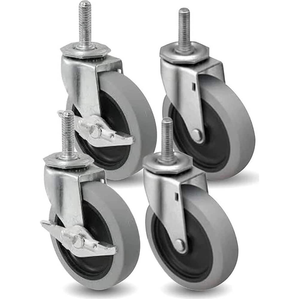 Linco - Standard Casters; Mount: Threaded Stem ; Style: Swivel ; Wheel Diameter: 3 (Inch); Wheel Width: 13/16 (Inch); Overall Height (Inch): 4 ; Load Capacity (Lb.): 440.000 - Exact Tool & Supply