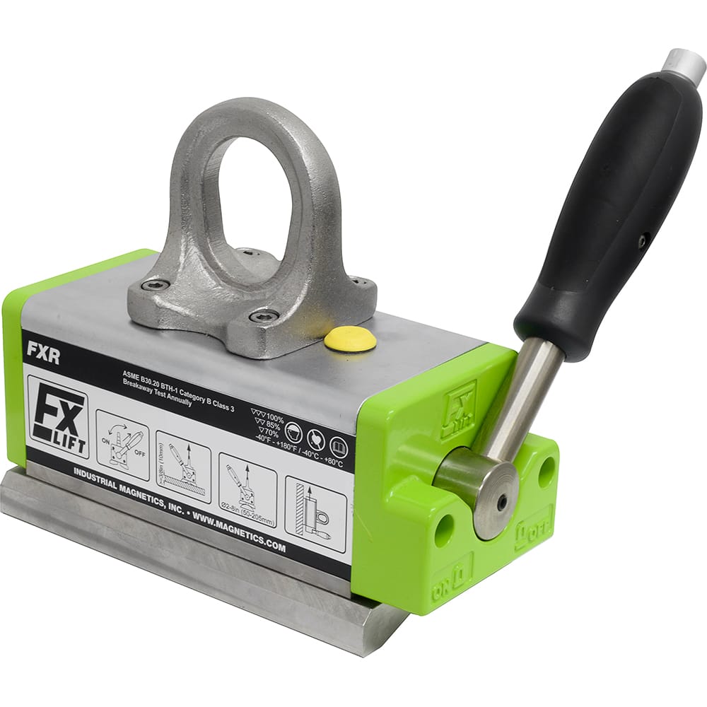 Mag-Mate - Lift Magnets; Type: Permanent Magnet ; Load Capacity (Lb.): 220.000 ; Load Capacity (Round Objects): 220.0 ; Height (Decimal Inch): 5.200000 ; Length (Decimal Inch): 6.3000 ; Width (Decimal Inch): 2.7000 - Exact Tool & Supply