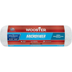 Wooster Brush - Paint Roller Covers; Type: Roller Cover ; Nap Size (Inch): 9/16 ; Nap Size (Decimal Inch): 0.5625 ; Width (Inch): 9 ; Texture: Semi-Rough ; Material: Microfiber - Exact Tool & Supply