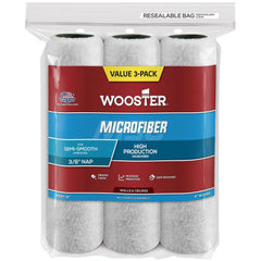 Wooster Brush - Paint Roller Covers; Type: Roller Cover ; Nap Size (Inch): 3/8 ; Nap Size (Decimal Inch): 0.3750 ; Width (Inch): 9 ; Texture: Semi-Smooth ; Material: Microfiber - Exact Tool & Supply