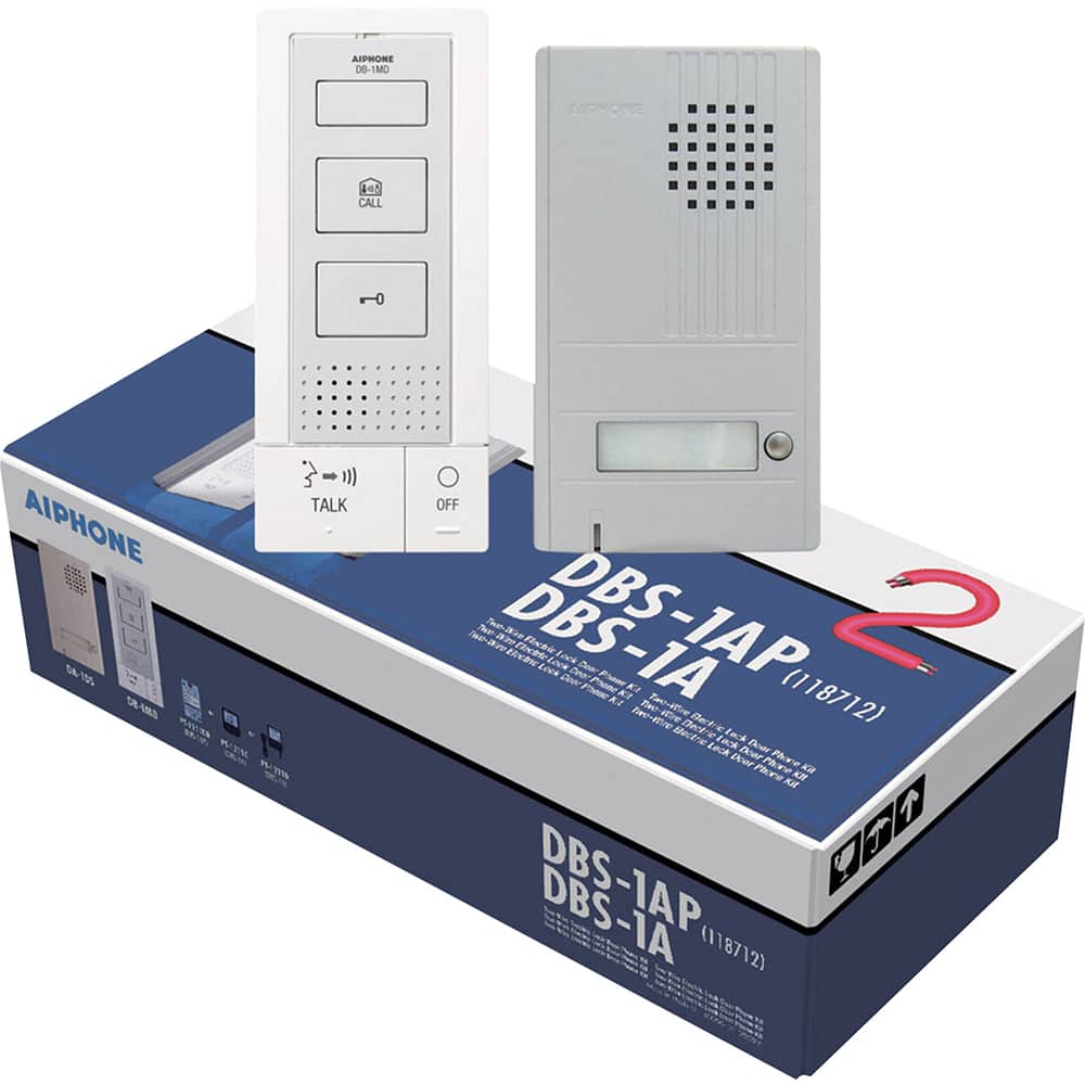 Aiphone - Intercoms & Call Boxes; Intercom Type: Audio Master Kit ; Connection Type: Corded ; Number of Channels: 1 ; Number of Stations: 1 ; Height (Decimal Inch): 3.250000 ; Width (Decimal Inch): 5.2500 - Exact Tool & Supply