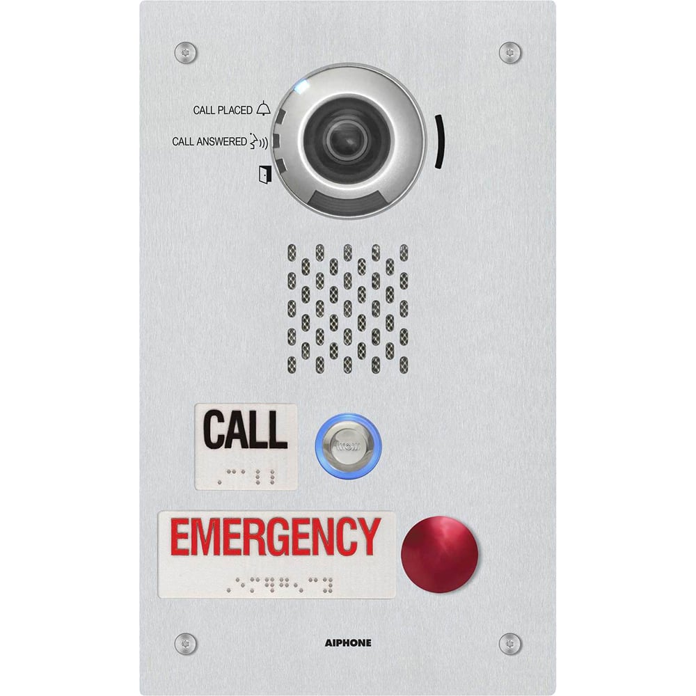 Aiphone - Intercoms & Call Boxes; Intercom Type: Video Door Station ; Connection Type: Corded ; Number of Channels: 1 ; Number of Stations: 1 ; Height (Decimal Inch): 11.687500 ; Width (Decimal Inch): 7.0000 - Exact Tool & Supply