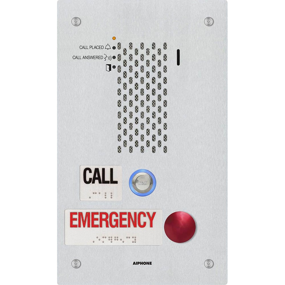 Aiphone - Intercoms & Call Boxes; Intercom Type: Audio Door Station ; Connection Type: Corded ; Number of Channels: 1 ; Number of Stations: 1 ; Height (Decimal Inch): 11.687500 ; Width (Decimal Inch): 7.0000 - Exact Tool & Supply