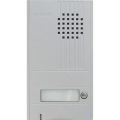Aiphone - Intercoms & Call Boxes; Intercom Type: Audio Door Station ; Connection Type: Corded ; Number of Channels: 1 ; Number of Stations: 1 ; Height (Decimal Inch): 1.400000 ; Width (Decimal Inch): 4.7500 - Exact Tool & Supply