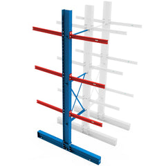 Steel King - Cantilever Racks; Type: Heavy-Duty Single Side Cantilever Rack Add-On Unit ; Starter or Add-On: Add-On ; Arm Style: Without Lip ; Load Capacity (Lb.): 13010.000 ; Height (Feet): 12 ; Base Length (Inch): 48 - Exact Tool & Supply