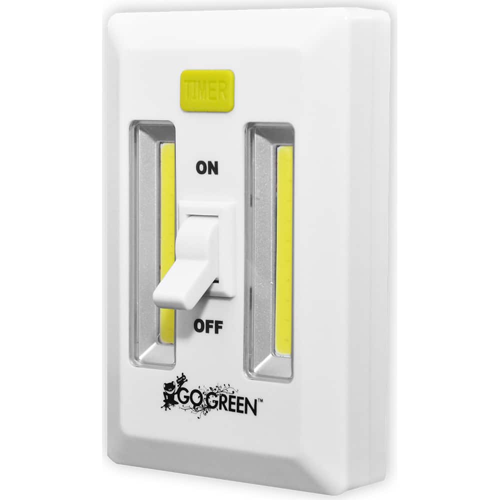 GoGreen Power - Flashlights; Type: Industrial/Tactical ; Bulb Type: LED ; Battery Size: AAA ; Rechargeable: Disposable ; Body Color: White ; Complete Light Output (Lumens): 200 - Exact Tool & Supply