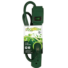 GoGreen Power - Power Outlet Strips; Amperage: 15 ; Voltage: 125 ; Number of Outlets: 6 ; Material: Plastic ; Mounting Type: Floor ; Cord Length (Feet): 2.5 - Exact Tool & Supply