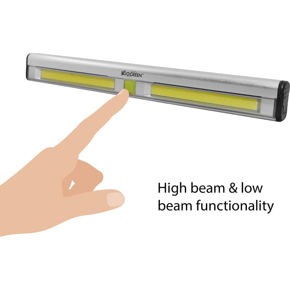 GoGreen Power - Flashlights; Type: Industrial/Tactical ; Bulb Type: LED ; Battery Size: AAA ; Rechargeable: Disposable ; Body Color: Silver ; Complete Light Output (Lumens): 300 - Exact Tool & Supply