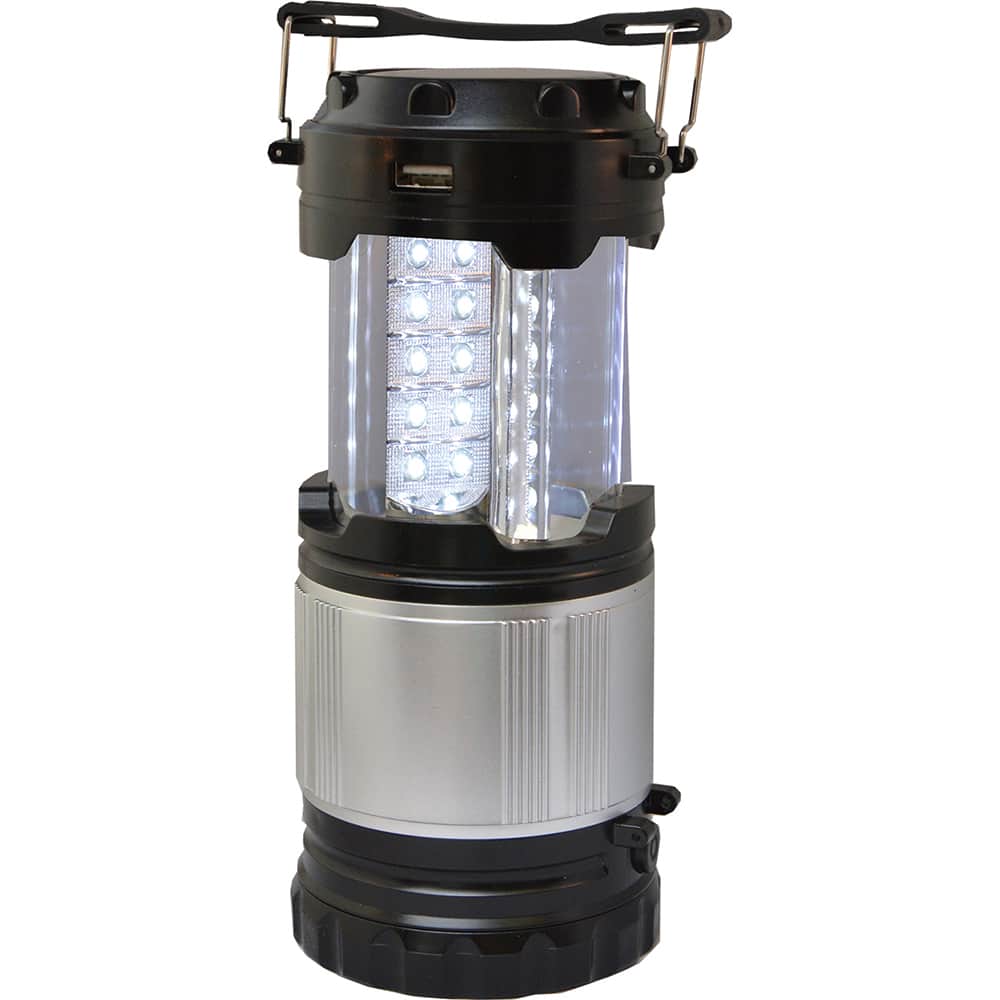 GoGreen Power - Flashlights; Type: Lantern; Flashlight ; Bulb Type: LED ; Battery Size: Integrated ; Rechargeable: Rechargeable ; Body Color: Silver ; Complete Light Output (Lumens): 120 - Exact Tool & Supply