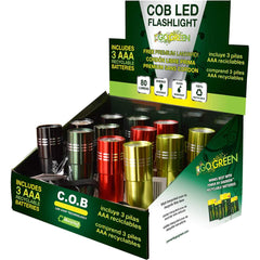 GoGreen Power - Flashlights; Type: Industrial/Tactical ; Bulb Type: LED ; Battery Size: AAA ; Rechargeable: Disposable ; Body Color: Black; Green; Red ; Complete Light Output (Lumens): 80 - Exact Tool & Supply
