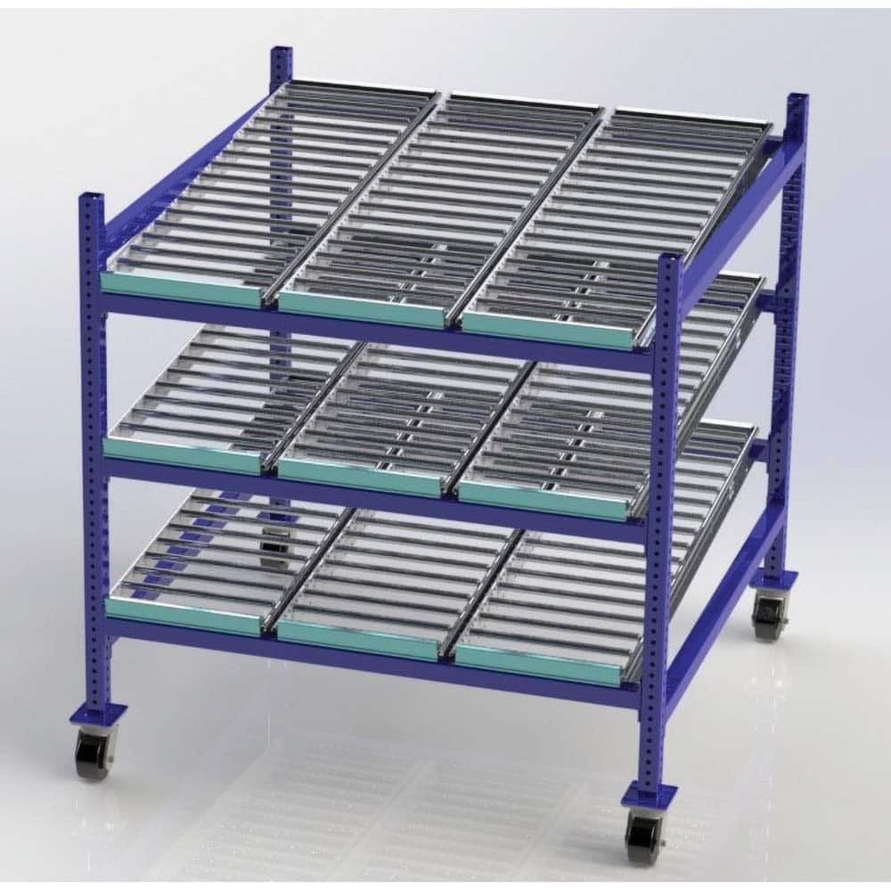 UNEX Manufacturing - Steel Shelving Type: Mobile Gravity Rack Starter or Add-On: Starter Unit - Exact Tool & Supply