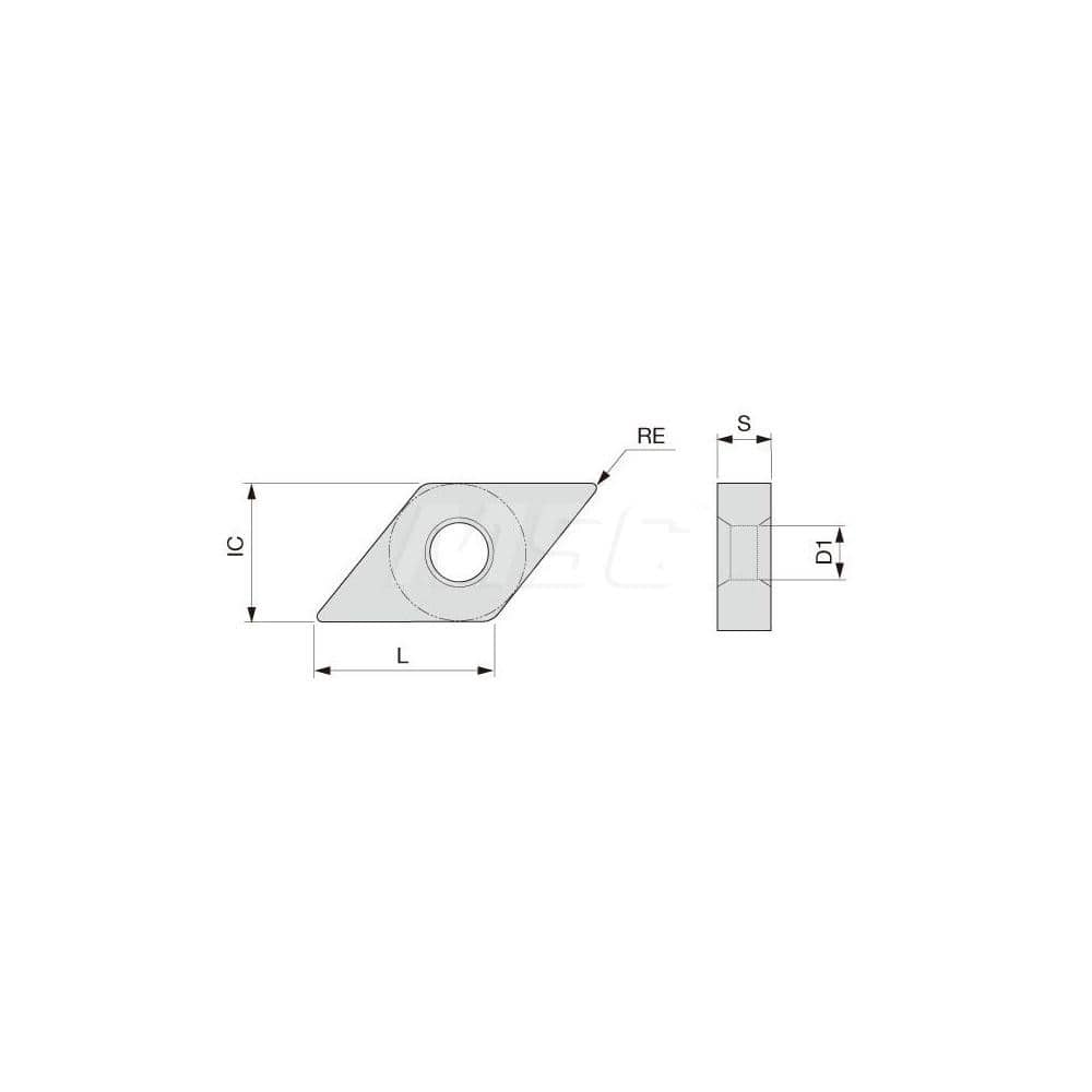 Turning Insert:  DNMG433SM AH630,  Solid Carbide TiAlN Finish,  Neutral,  1/2″ Inscribed Circle,  0.0470″ Corner Radius,  55.0 &deg N/A Diamond,  Series  DNMG