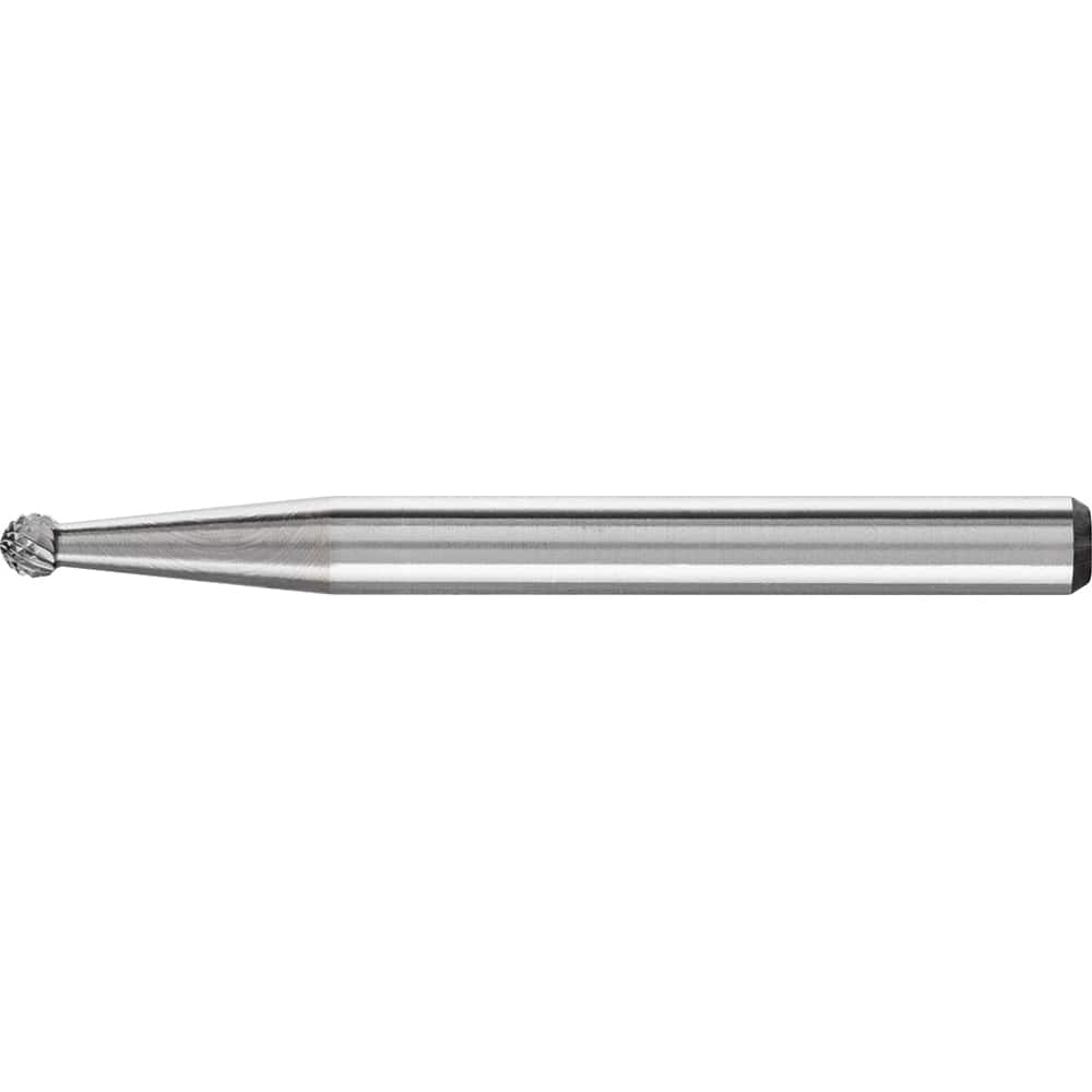 PFERD - SD-41, 3/32" Cut Diam, 1/8" Shank Diam, Carbide Diamond Pattern Ball Burr - Exact Tool & Supply