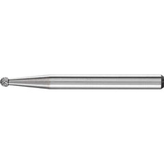 PFERD - SD-41, 3/32" Cut Diam, 1/8" Shank Diam, Carbide Diamond Pattern Ball Burr - Exact Tool & Supply