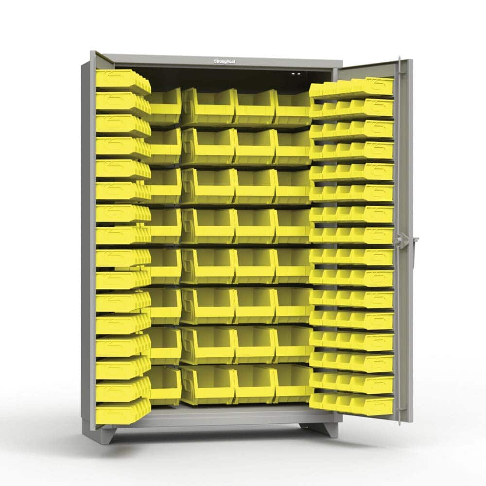 Strong Hold - Small Parts Cabinets Type: Bin Width (Inch): 48 - Exact Tool & Supply