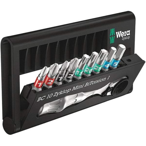 Wera - Screwdriver Bit Sets Type: Insert Bit Set Drive Size: 1/4 (Inch) - Exact Tool & Supply