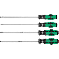 Wera - Screwdriver Sets Screwdriver Types Included: Pozidriv; Slotted; Phillips Number of Pieces: 4 - Exact Tool & Supply
