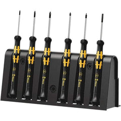 Wera - Screwdriver Sets Screwdriver Types Included: Phillips; Microstix; Slotted; TorxPlus Number of Pieces: 6 - Exact Tool & Supply