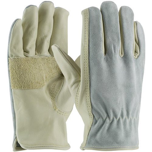 ‎122-169/XS Gloves /Liners - Anti-Vibration Leather Driver's Style - Top Grain Palm - Split Back - Exact Tool & Supply