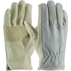 ‎122-169/XS Gloves /Liners - Anti-Vibration Leather Driver's Style - Top Grain Palm - Split Back - Exact Tool & Supply