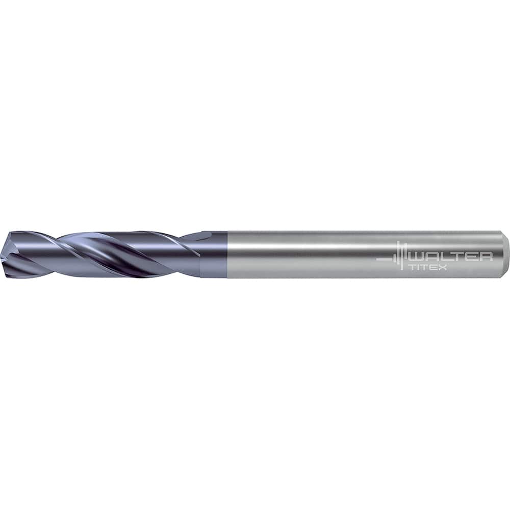 Screw Machine Length Drill Bit: 0.0748″ Dia, 140 °, Solid Carbide Coated, Right Hand Cut, Straight-Cylindrical Shank, Series DC150-03-A0